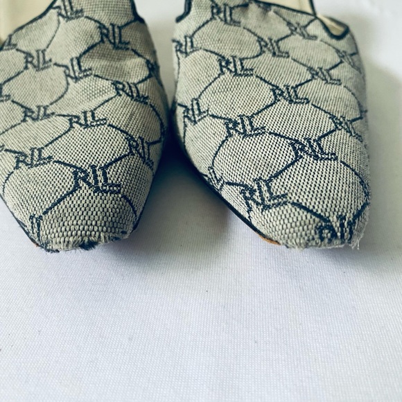 Ralph Lauren Beige Patterned Mules - Picture 10 of 10